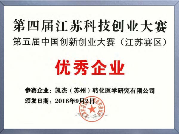 江苏科技创业大赛优秀企业